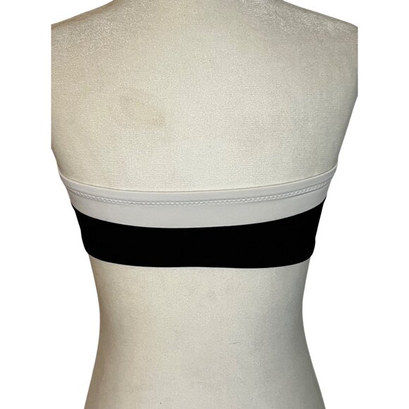 GIGI C Eddie Bikini Top in Black & White Colorblock XSmall Womens Swimsuit - Picture 6 of 16